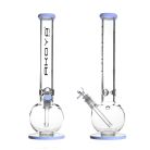7mm Bong Bauch mit Standfuß 42cm Milky Blue